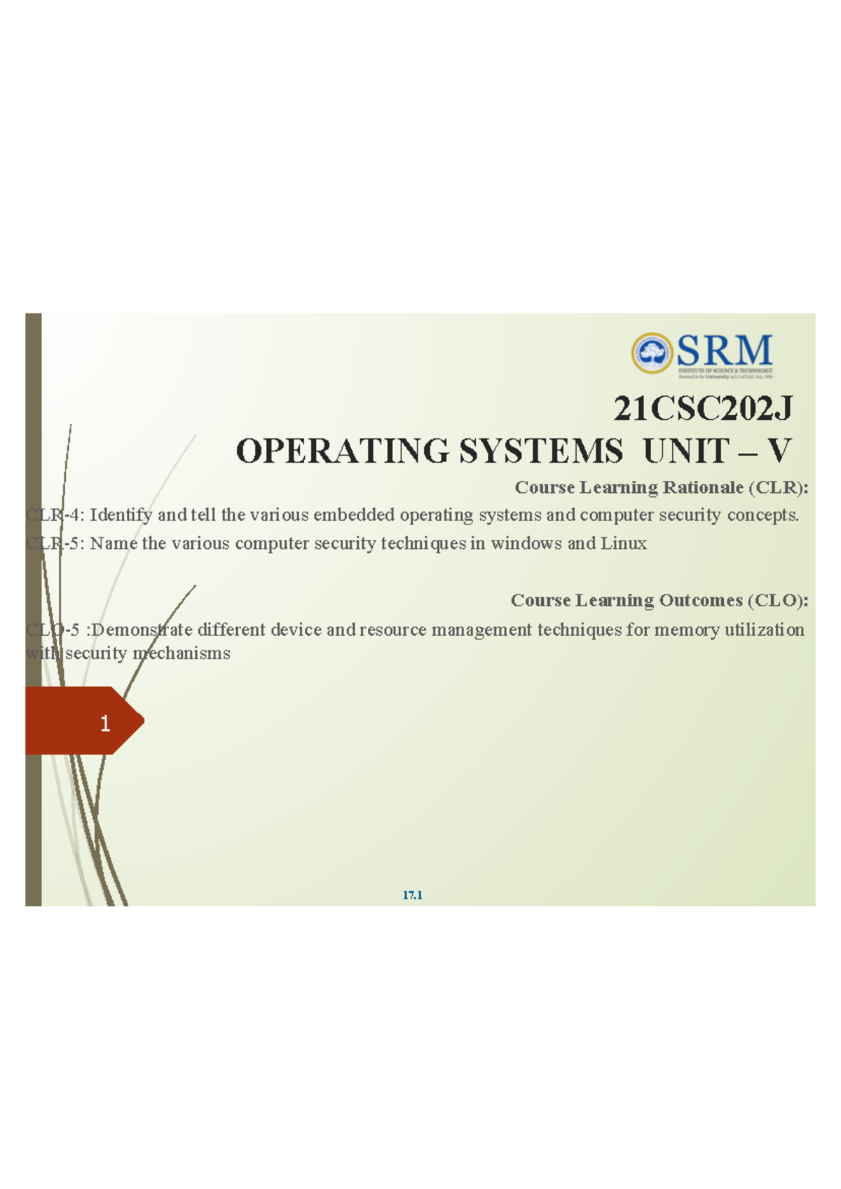 Screenshot 2024-10-21 at 12.54.24 PM - 21CSC202J OPERATING SYSTEMS UNIT ...
