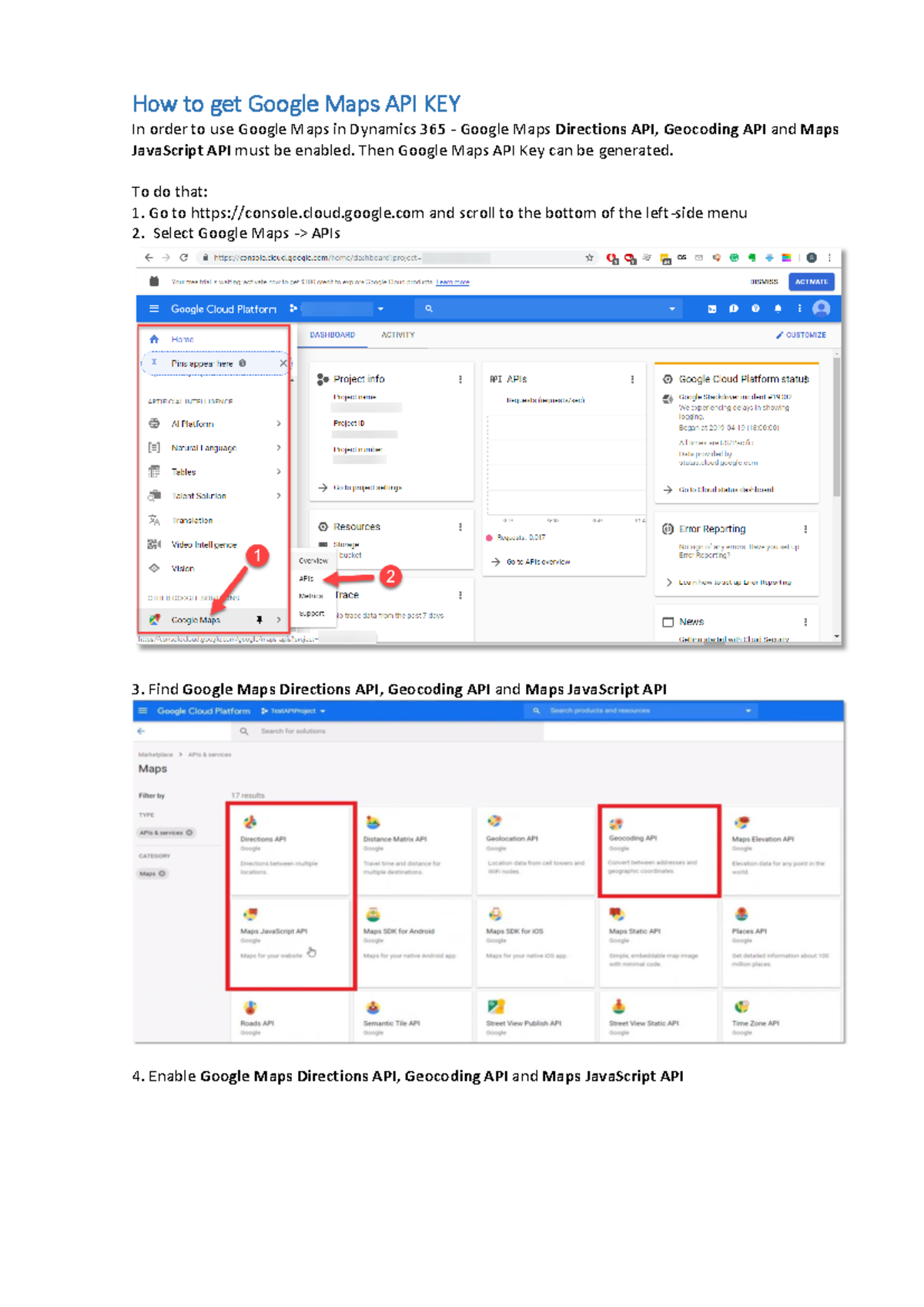 Dynamics 365: Configuring Google Maps API Integration Guide - Studocu