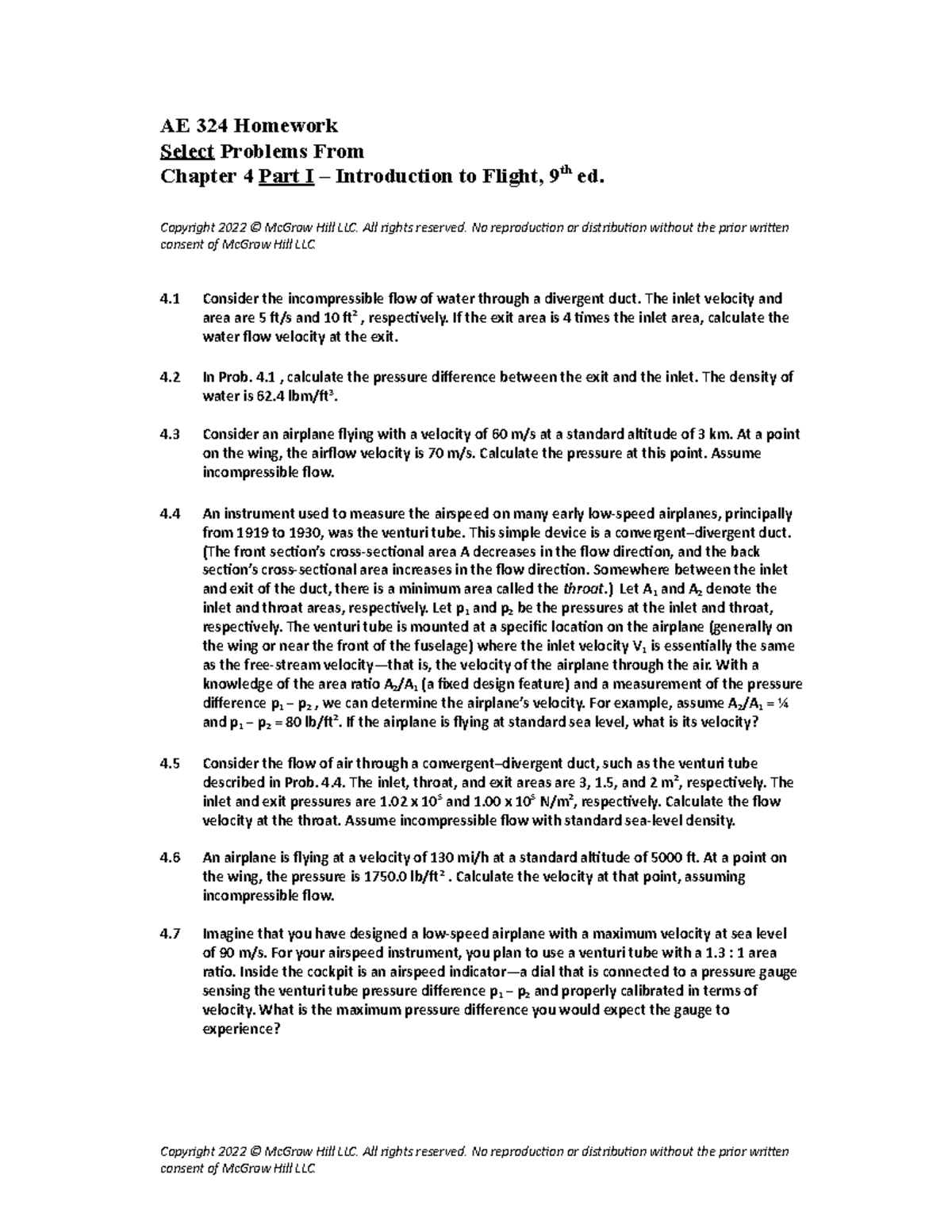 HW - AE 324 Chapter 4 Part I Homework Solutions - Studocu
