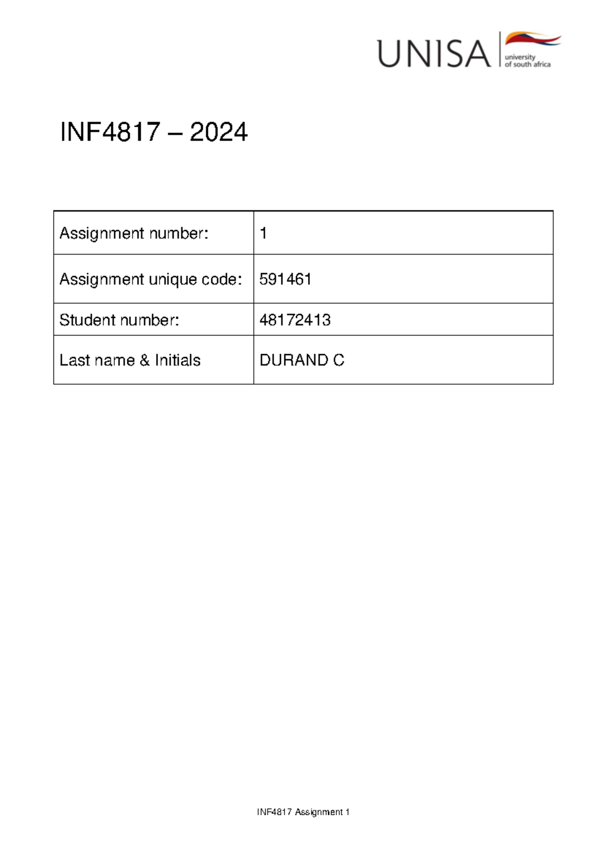 INF4817 2024 Assignment 1: Key Features of GitHub and JIRA Tools - Studocu