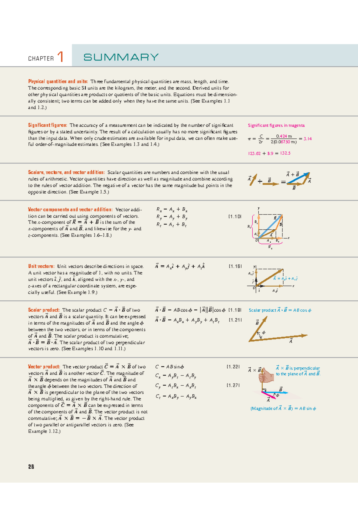 Chapter 1 & 4 Summaries for Physics Course (2017-2018) - Studeersnel