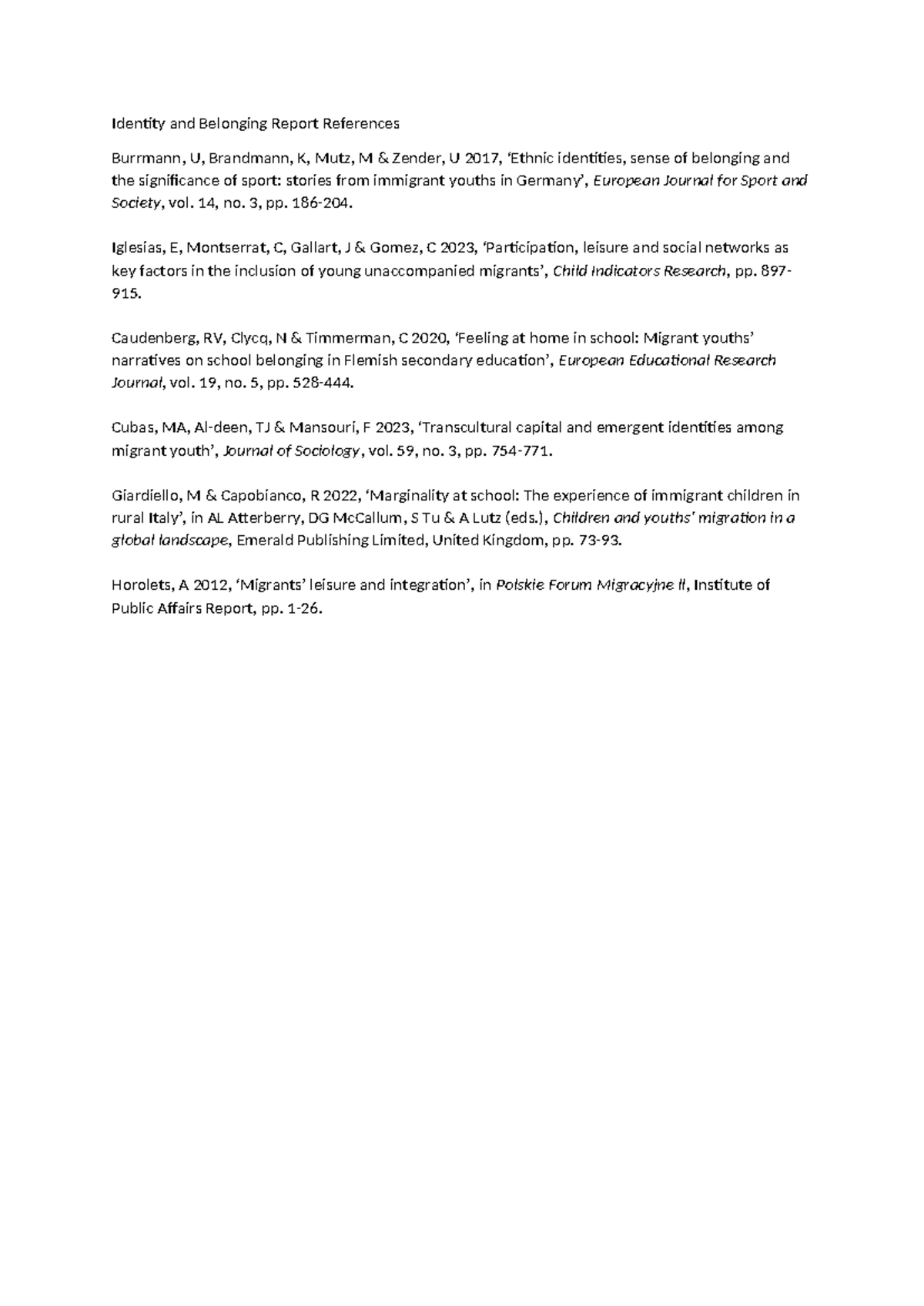 HUMN2028 Final Essay: Exploring Identity and Belonging in Australia ...