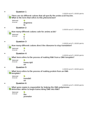 Quiz 5 - Chapters 12, 13, and 14 - Question 1 1 out of 1 points The ...