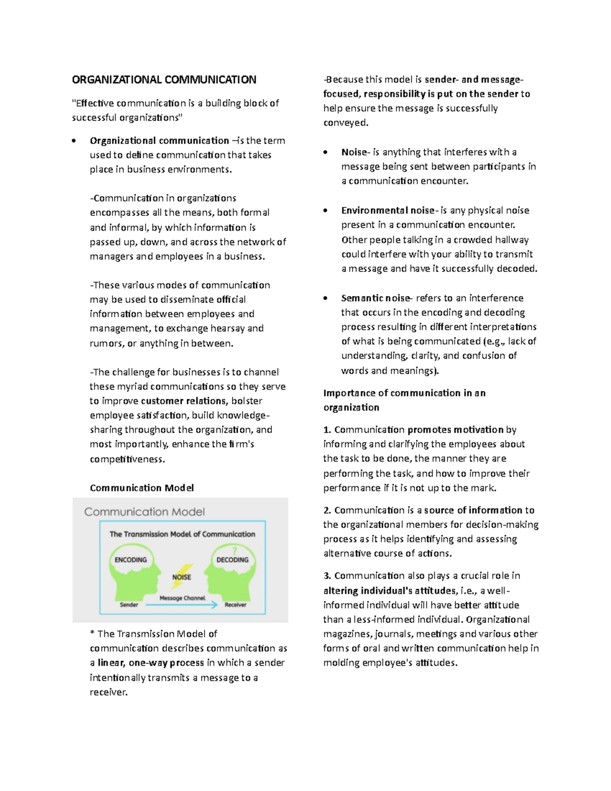 Organizational Communication: Key Concepts and Models (ENTREP 101 ...