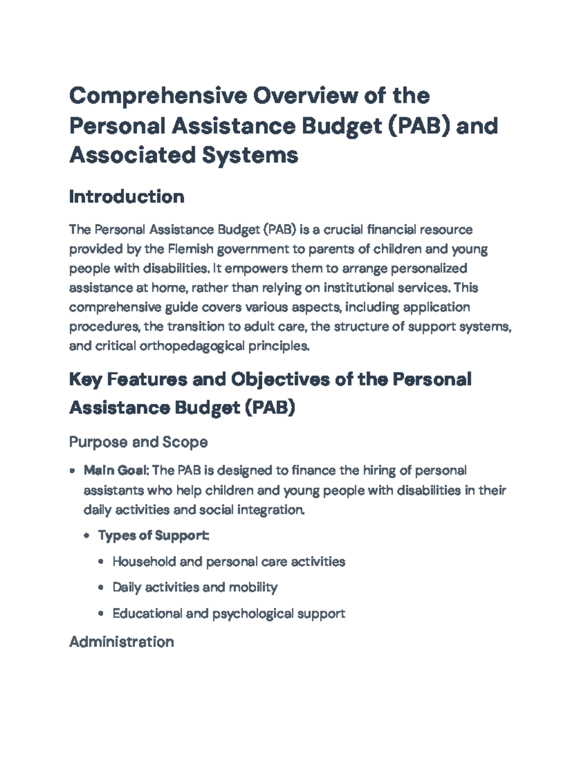 Comprehensive Guide on Personal Assistance Budget (PAB) and Systems ...