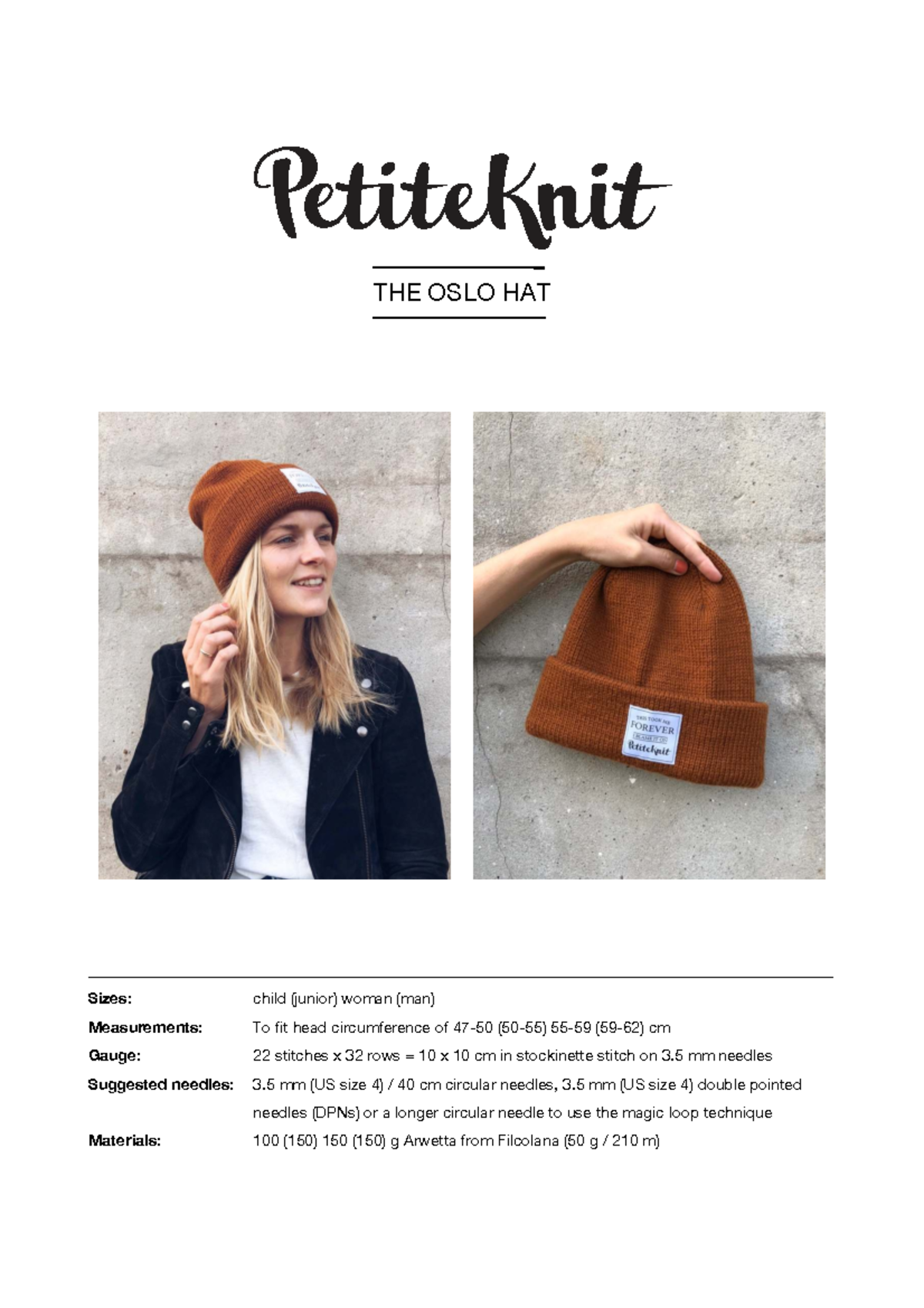 Oslo Hat Pattern (ENG) - Sizes for Child & Adult - Studocu