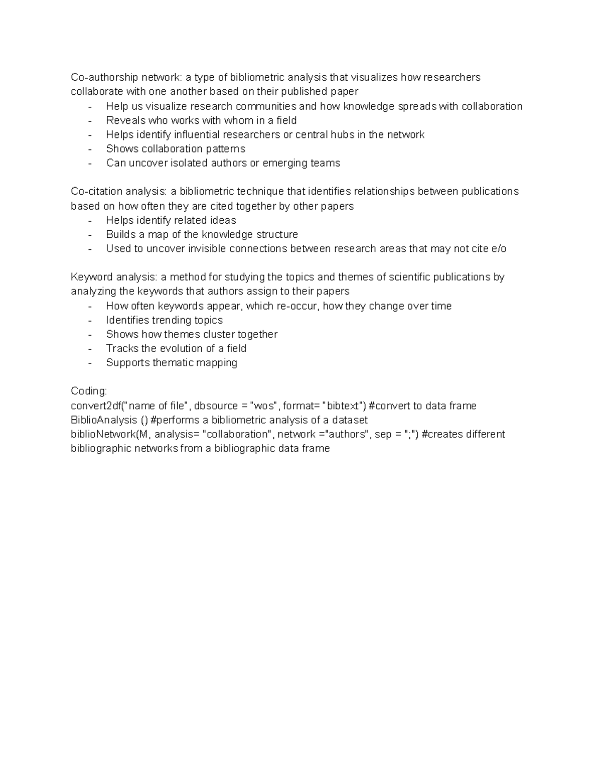 R Module 3: Bibliometric Analysis Techniques and Visualizations - Studocu