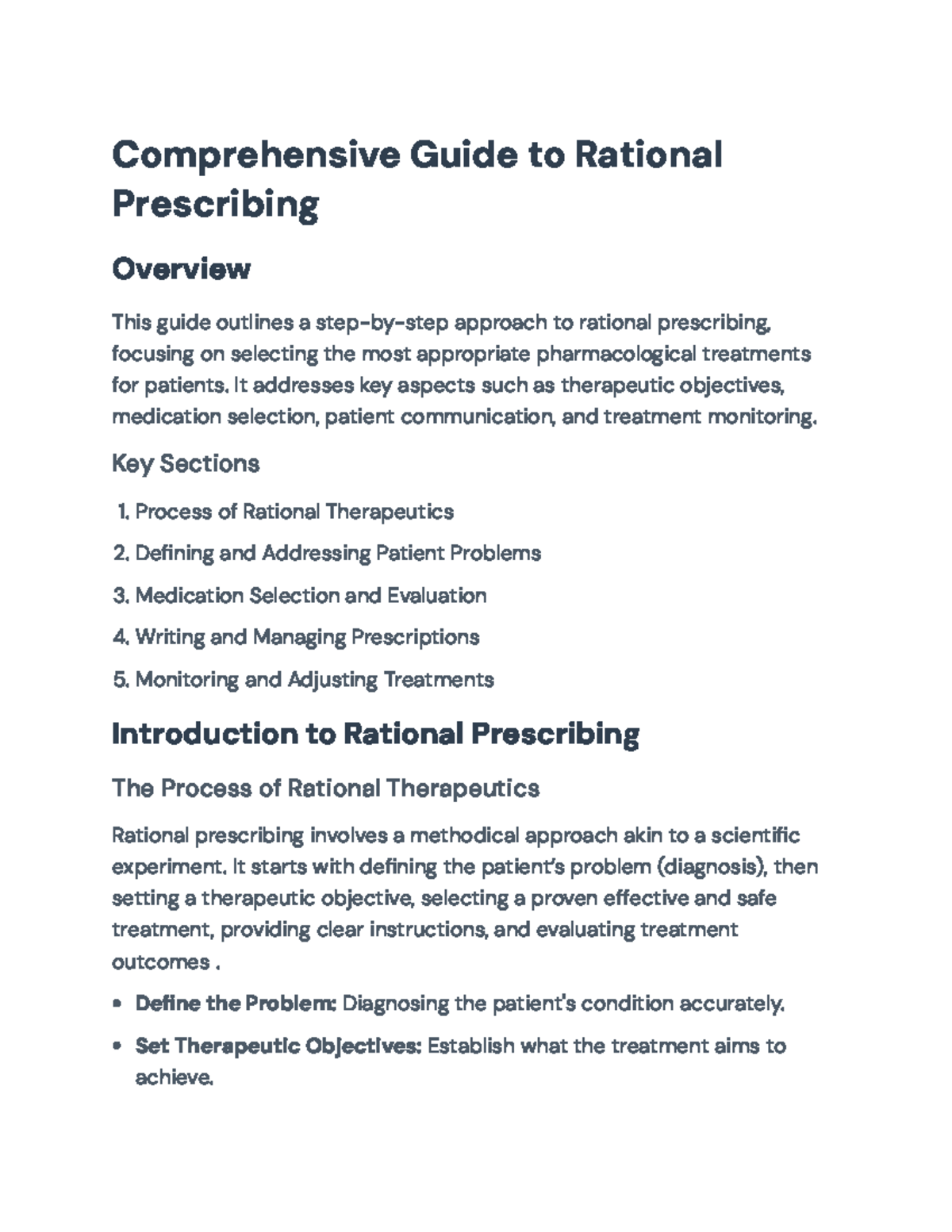 Rational Prescribing: A Comprehensive Guide to Patient-Centered Care ...