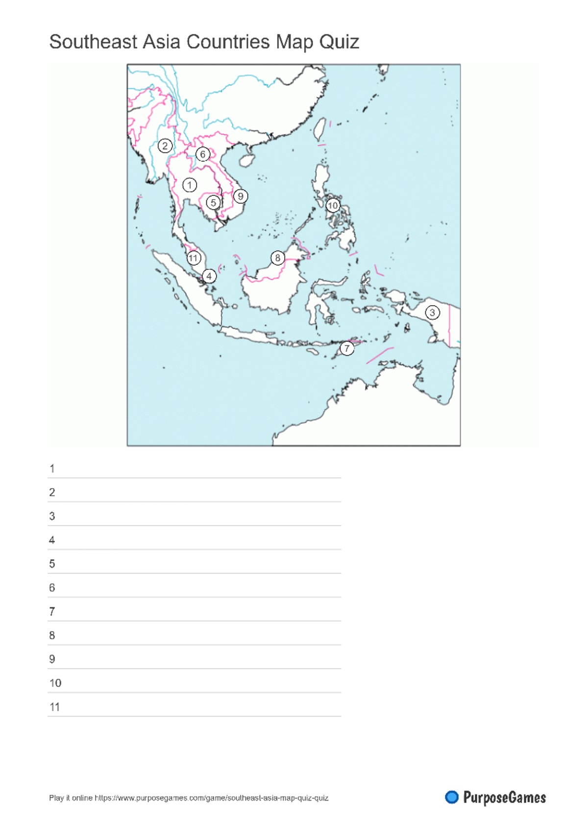 Southeast Asia Political Map Quiz ANTHROPOLOGY OF ACCORD: Map On