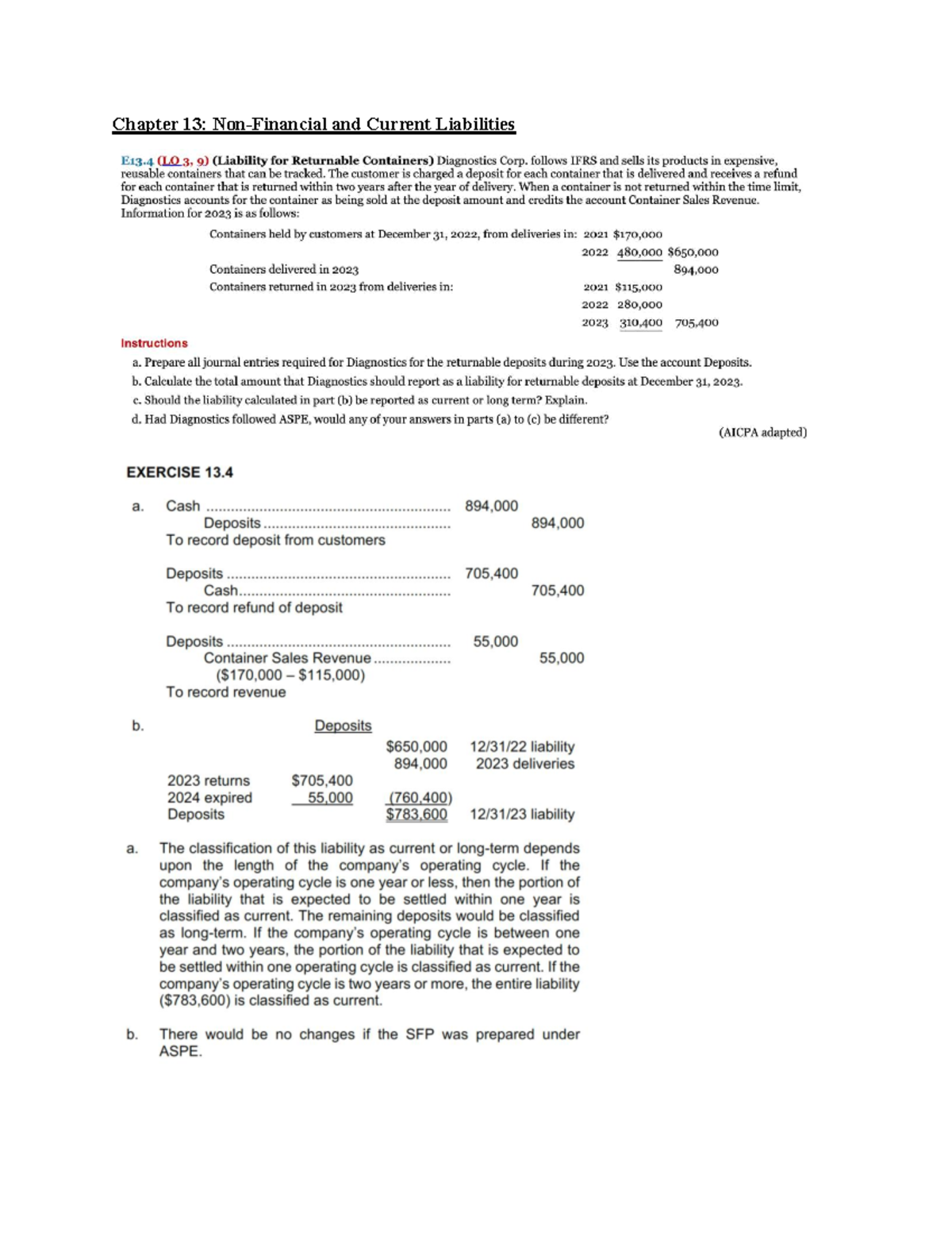 Chapter 13: Current Liabilities - Problems & Solutions - Studocu