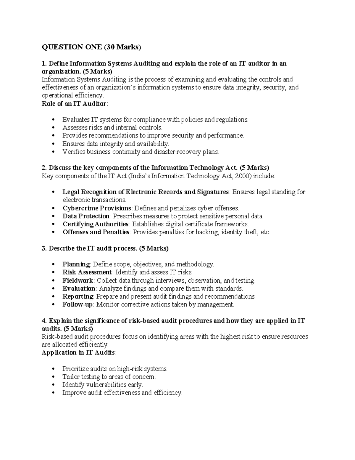ISA Exam Revision: Information Systems Auditing Overview and Key ...