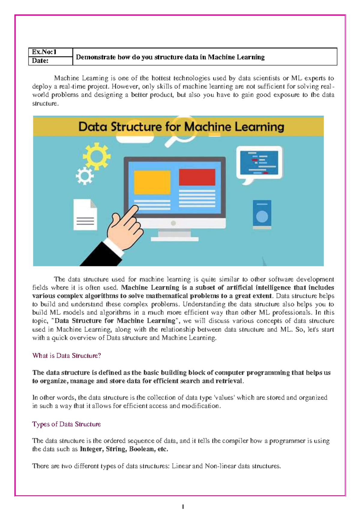 Machine learning lab 1 - Notes - Machine Learning is one of the hottest ...