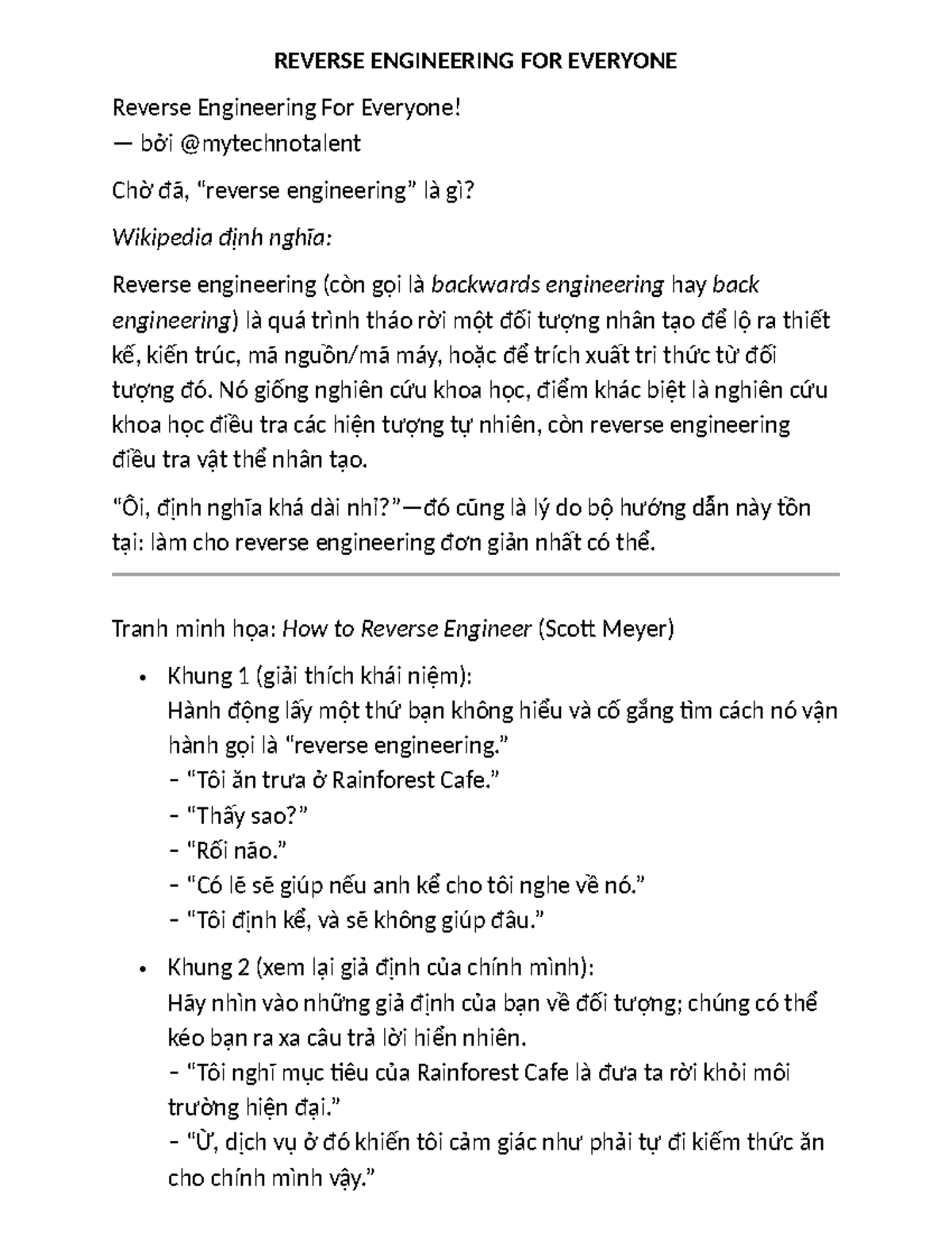 REVERSE ENGINEERING 101: Hướng Dẫn Cơ Bản cho Người Mới - Studocu