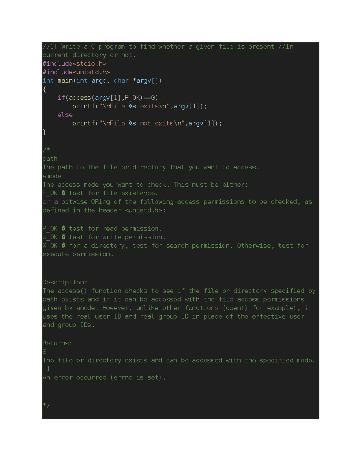 Document - Advance os practical answer sppu 1-5 - //1) Write a C ...