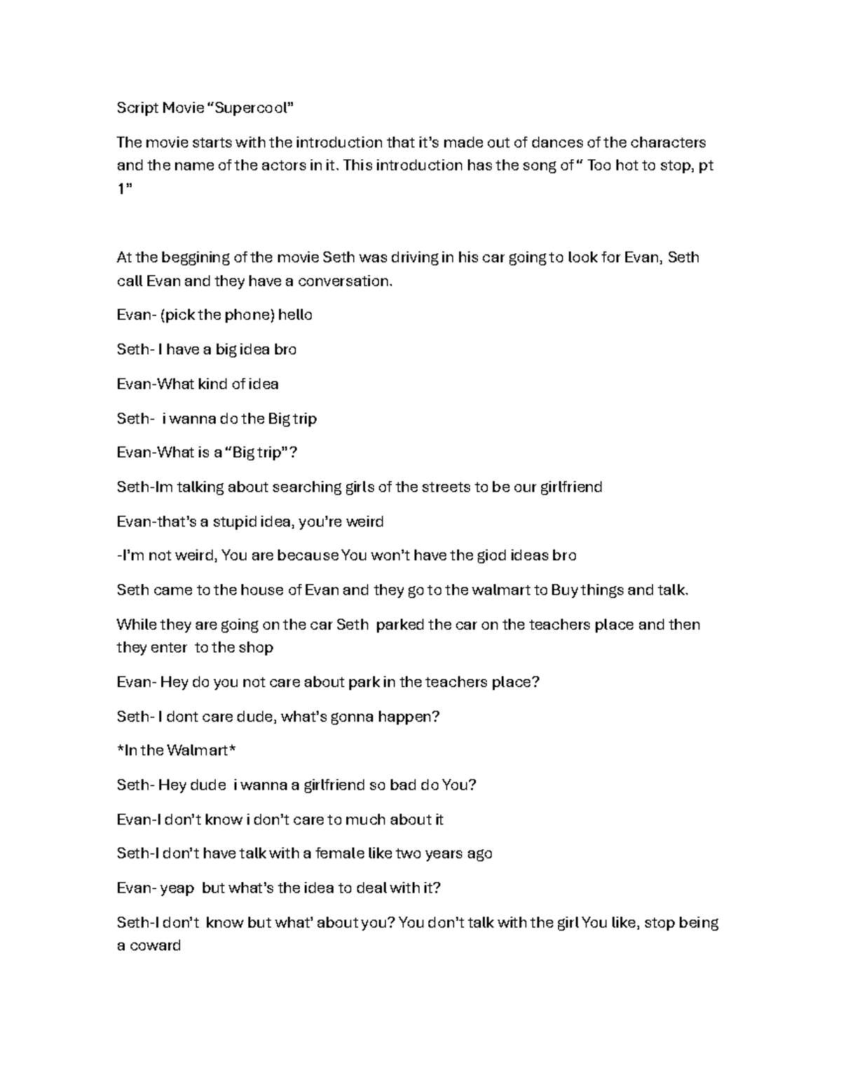 Superbad Script Analysis: Character Interactions & Plot Development ...