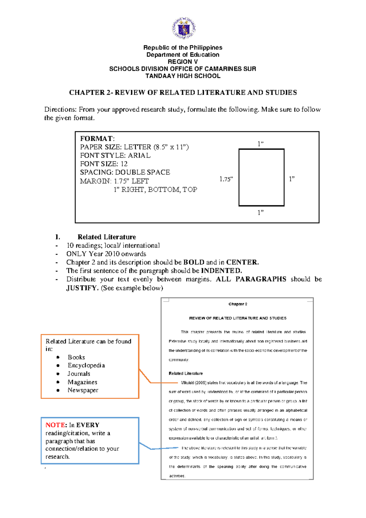 PR1 Chapter 2: Review of Related Literature and Studies Guide - Studocu