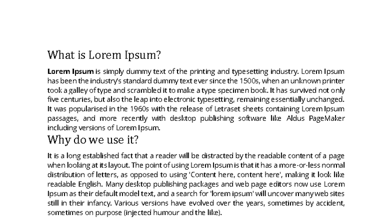 Understanding Lorem Ipsum: History and Usage - Studocu