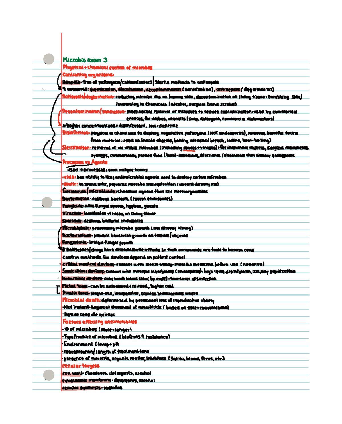 Microbio 301 Final Exam Study Guide: Chemical Control of Microbes - Studocu