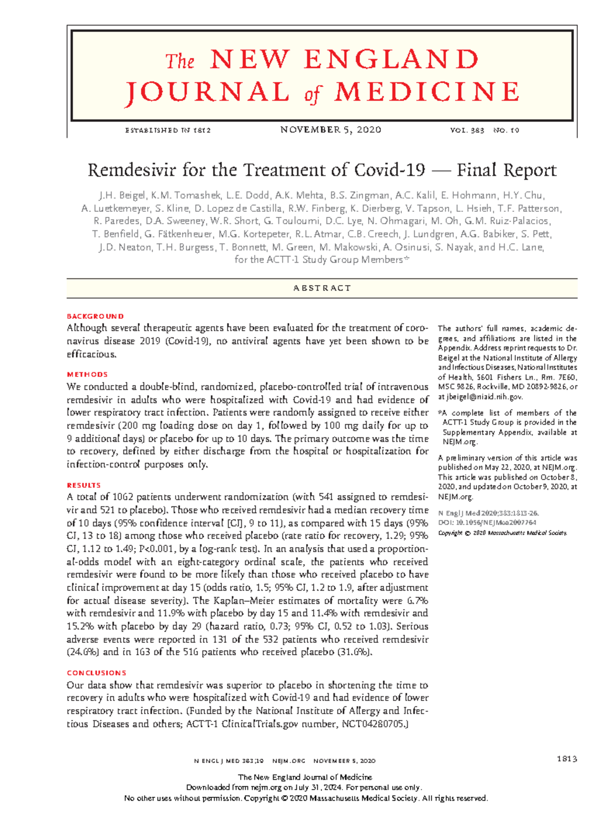 NEJMoa 2007 764 - Paper - The new england journal of medicine n engl j ...
