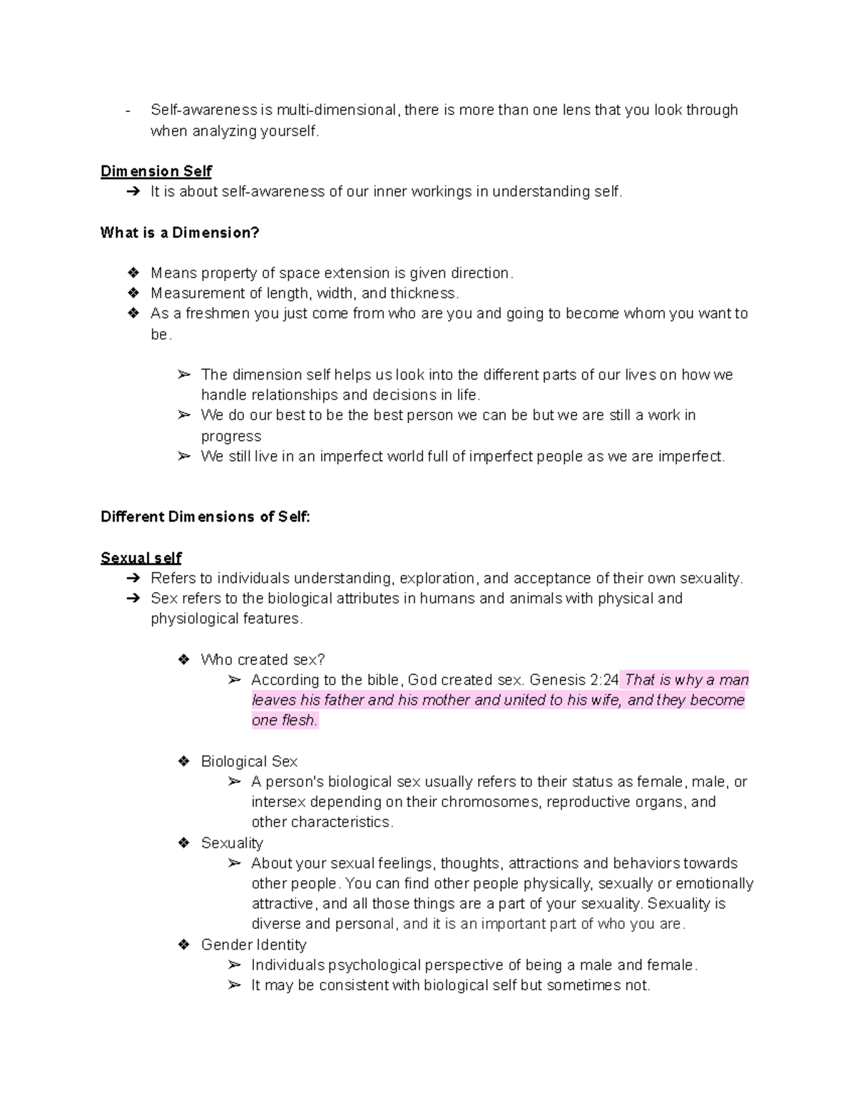 UTS Reviewer - understanding the self - Self-awareness is multi ...