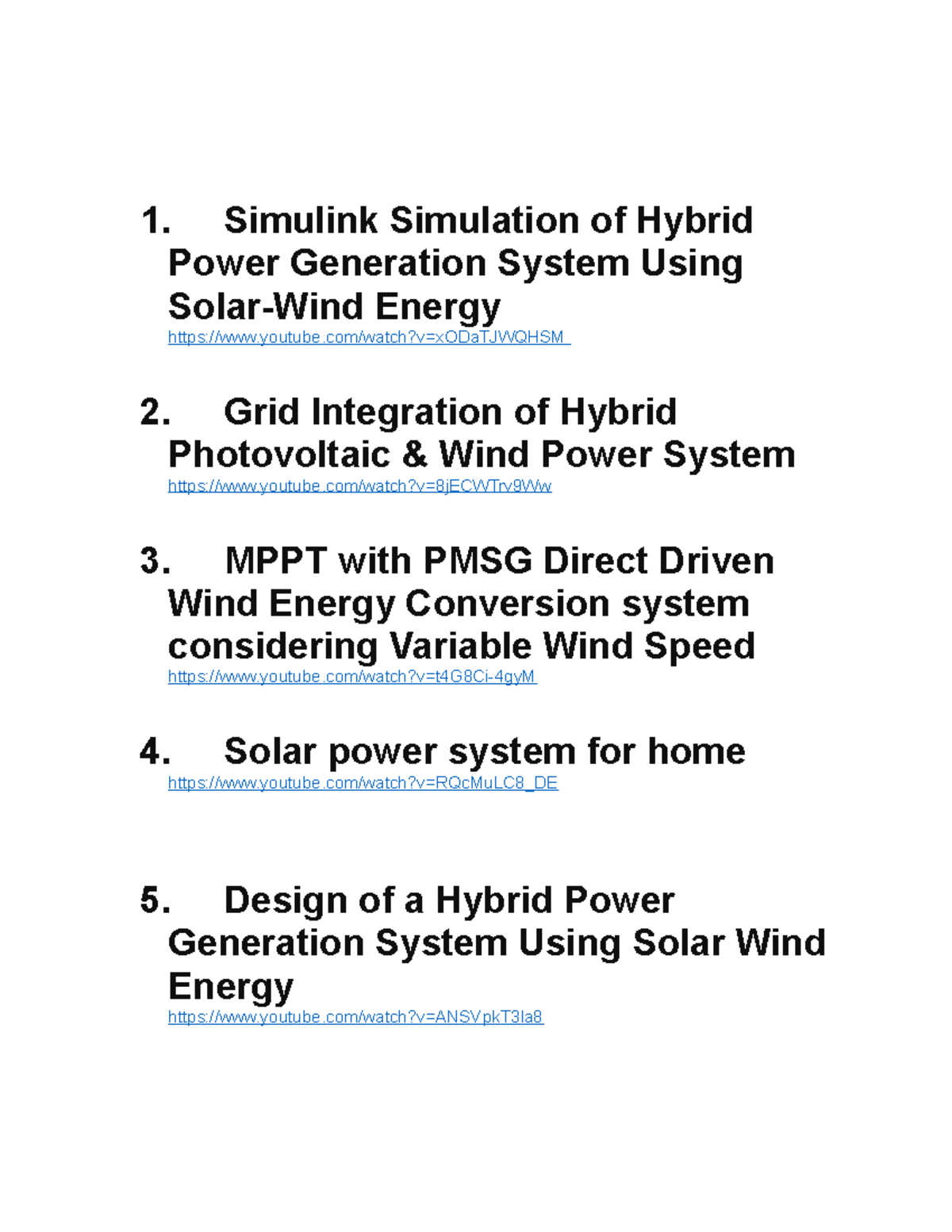 Simulation for Final Report on Hybrid Power Generation Systems - Studocu