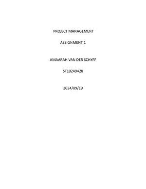 PRMA6211A1 ST10249428 Project Management Assignment 1 on Risks ...