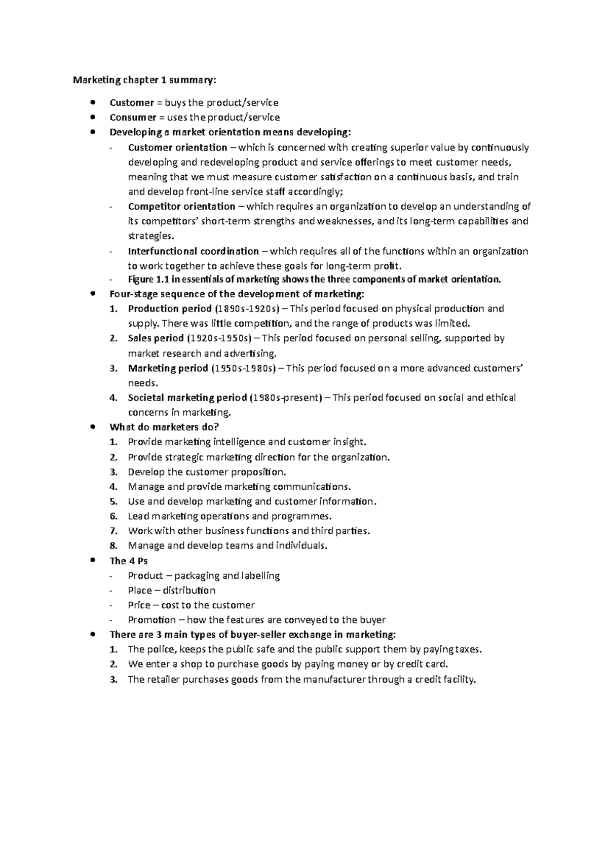 BUS 101: Chapter 1 Summary - Introduction to Business Marketing ...