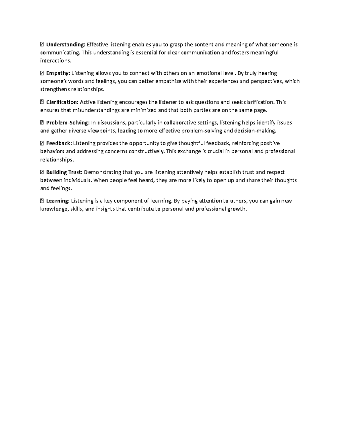 Assignment Week 4 - Notes on Effective Listening Skills - Studocu