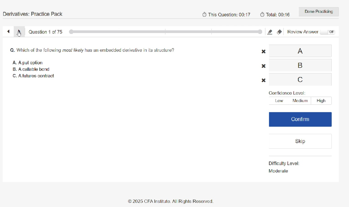 Derivatives Q: Comprehensive Question Bank for CFA Exam - Studocu