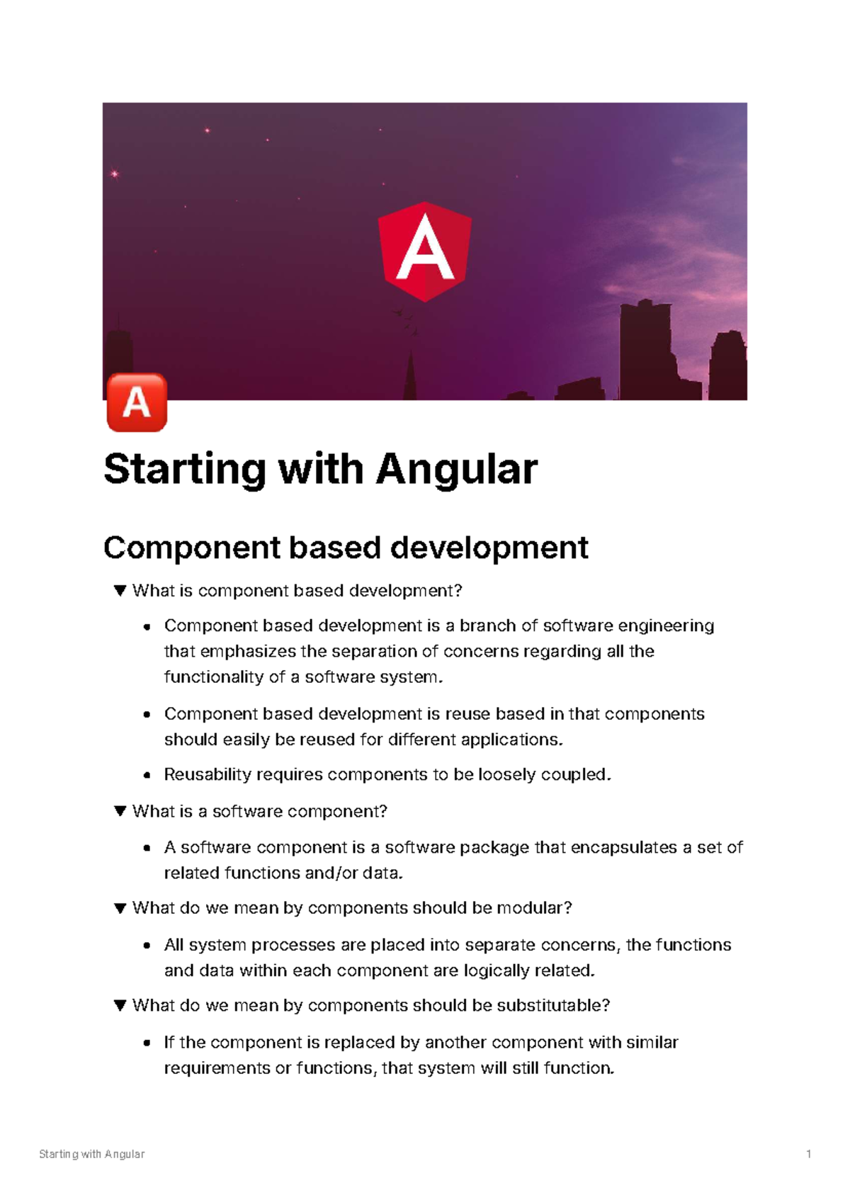 INF 354 - Component-Based Development in Angular Basics - Studocu