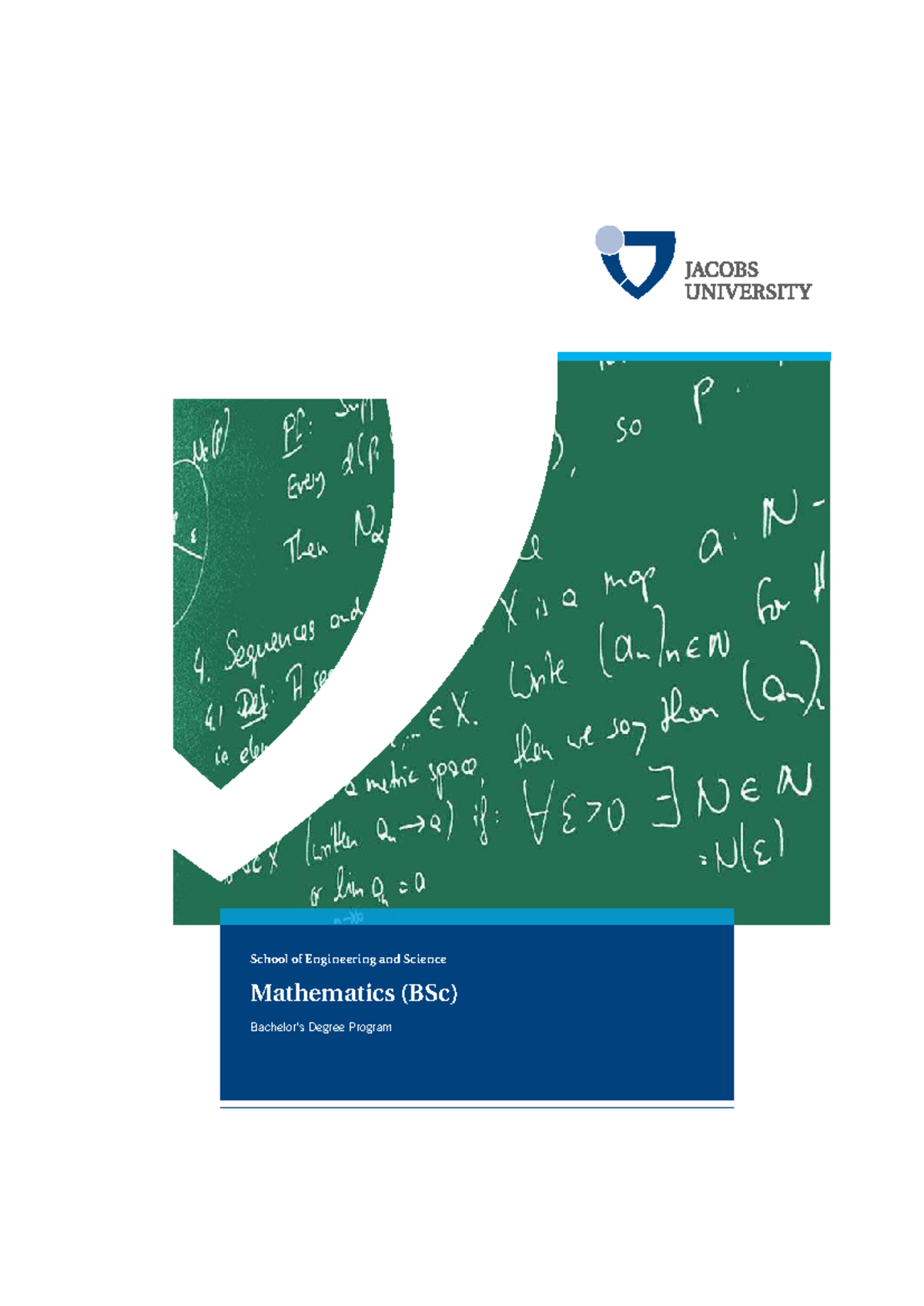 Mathematics Program Handbook (BSc) - School of Engineering and Science ...
