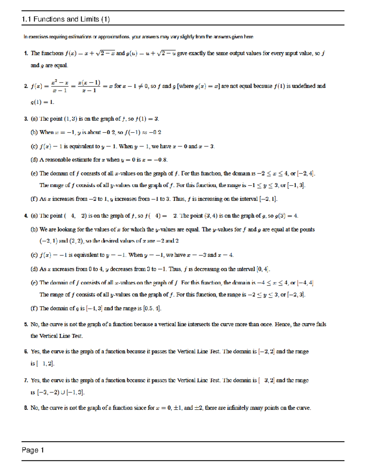 1.1 Functions and Limits (1-33) - essential calculus - Studocu