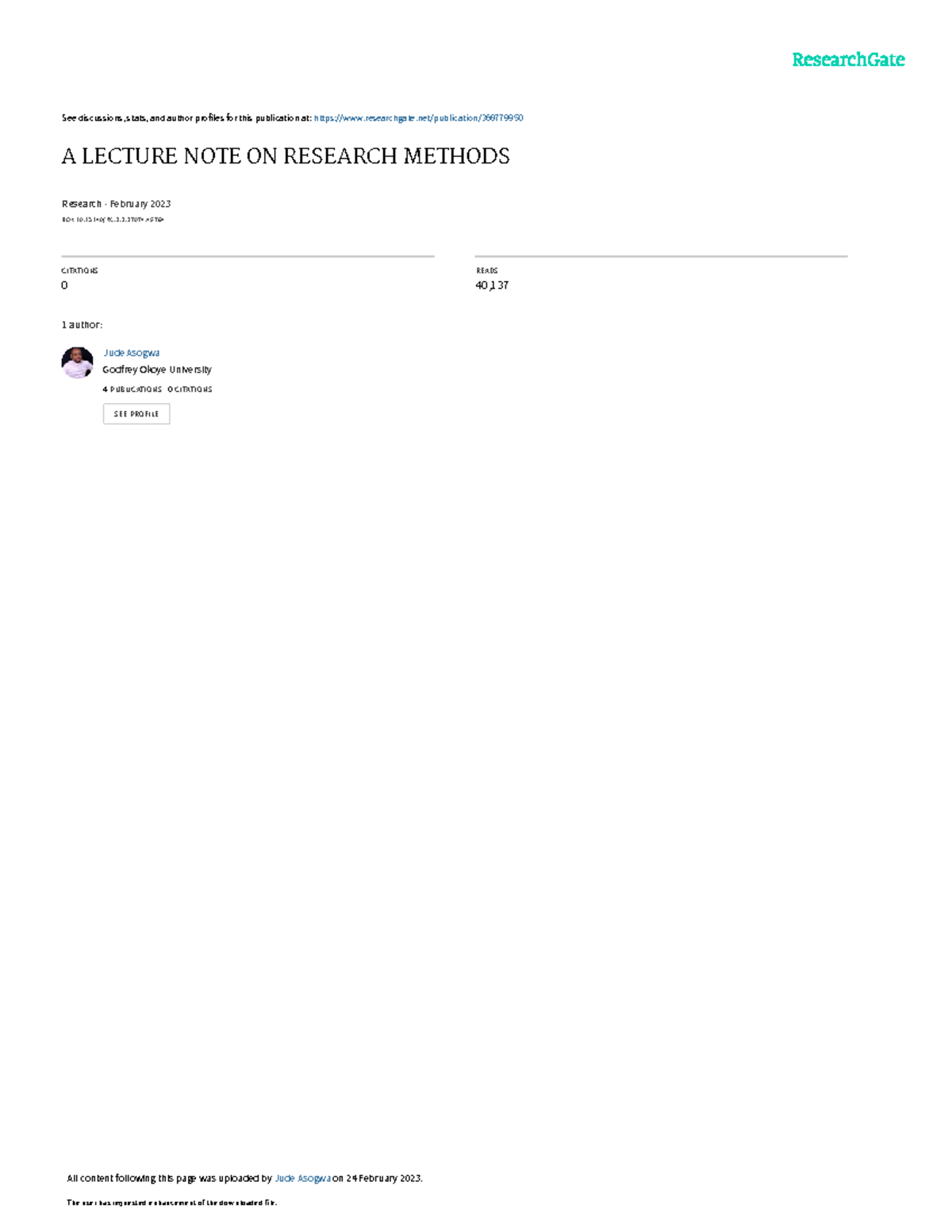 RESEARCH REPORT WRITING LECTURE NOTES - HOSPITALITY MANAGEMENT - Studocu