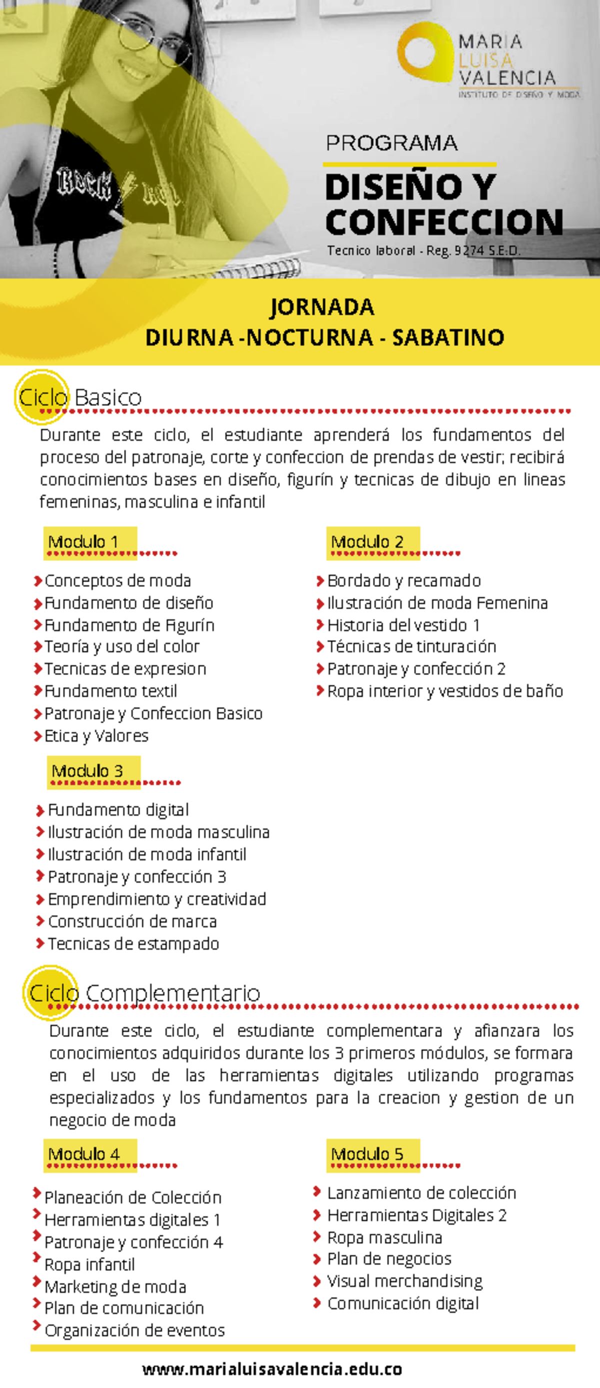 Programa Técnico Laboral en Diseño y Confección - Reg. 9274 - Studocu