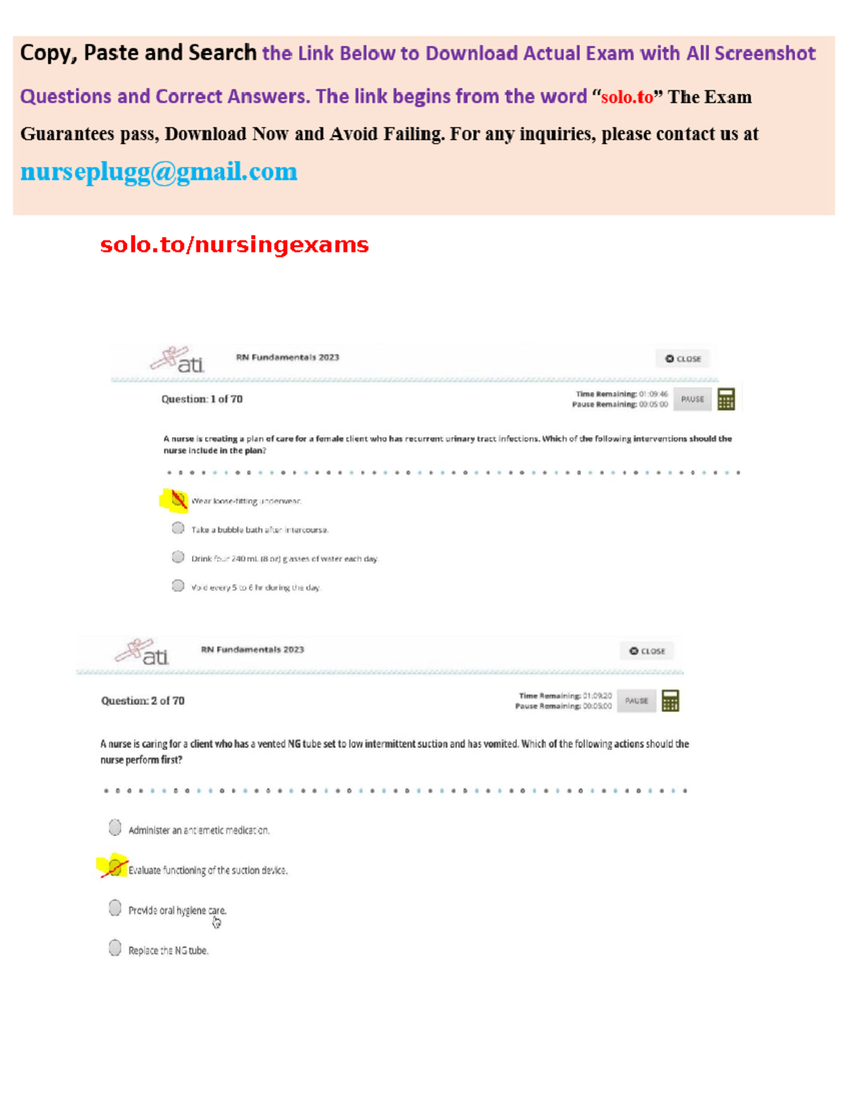 Pass ATI RN Fundamentals 2023-2025 Proctored Exam with NGN 70 Questions ...
