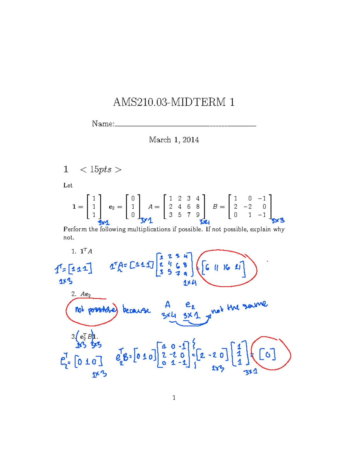 Sample Exam 1 - Math Work (Course Code: MATH101) - Studocu