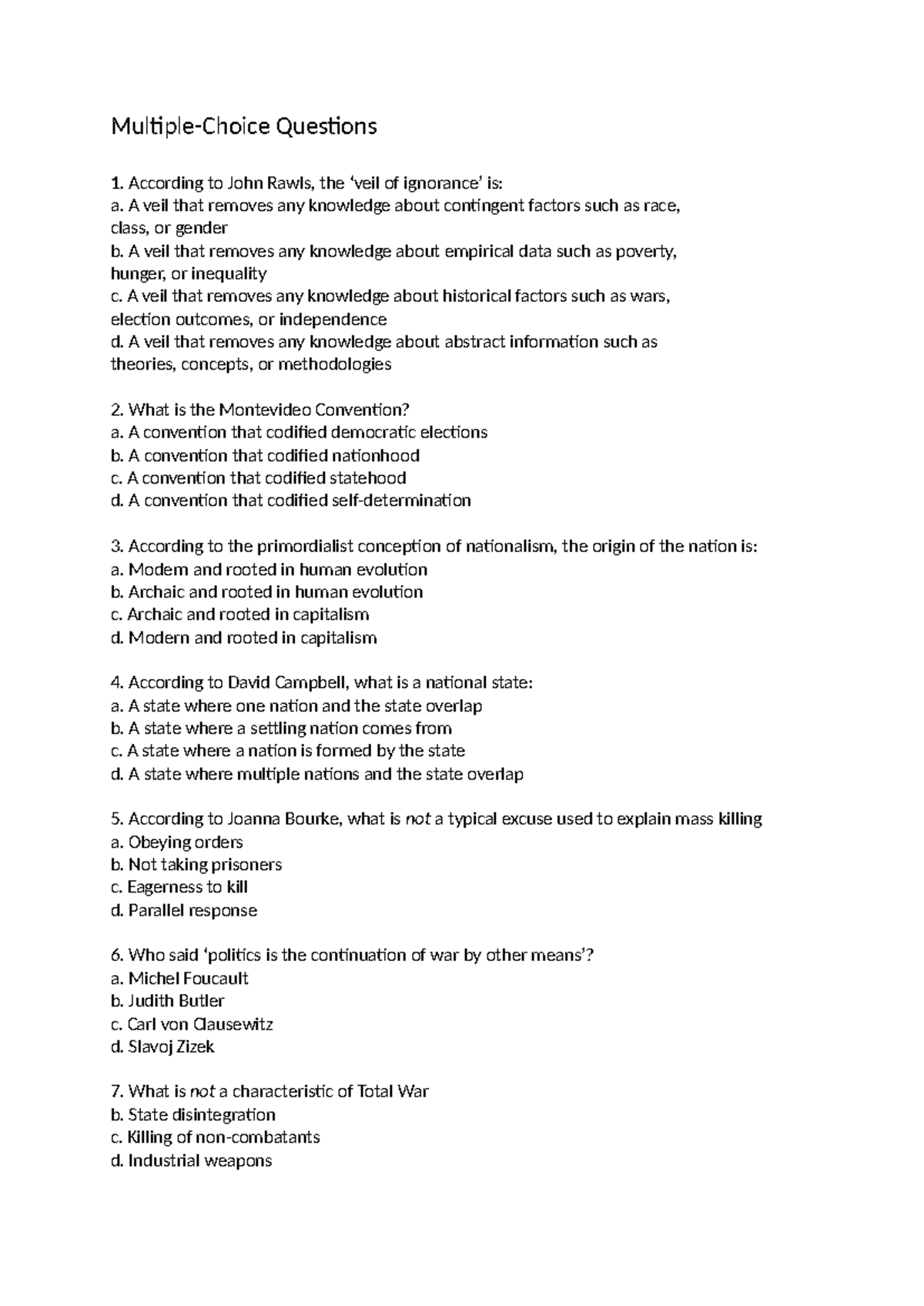IP MCQ Practice Questions and Answers for Revision - Studeersnel