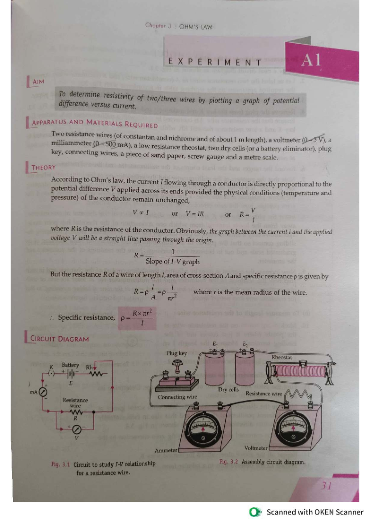 Chapter 3: LAW EXPERIMENT - Determining Resistivity of Wires ...