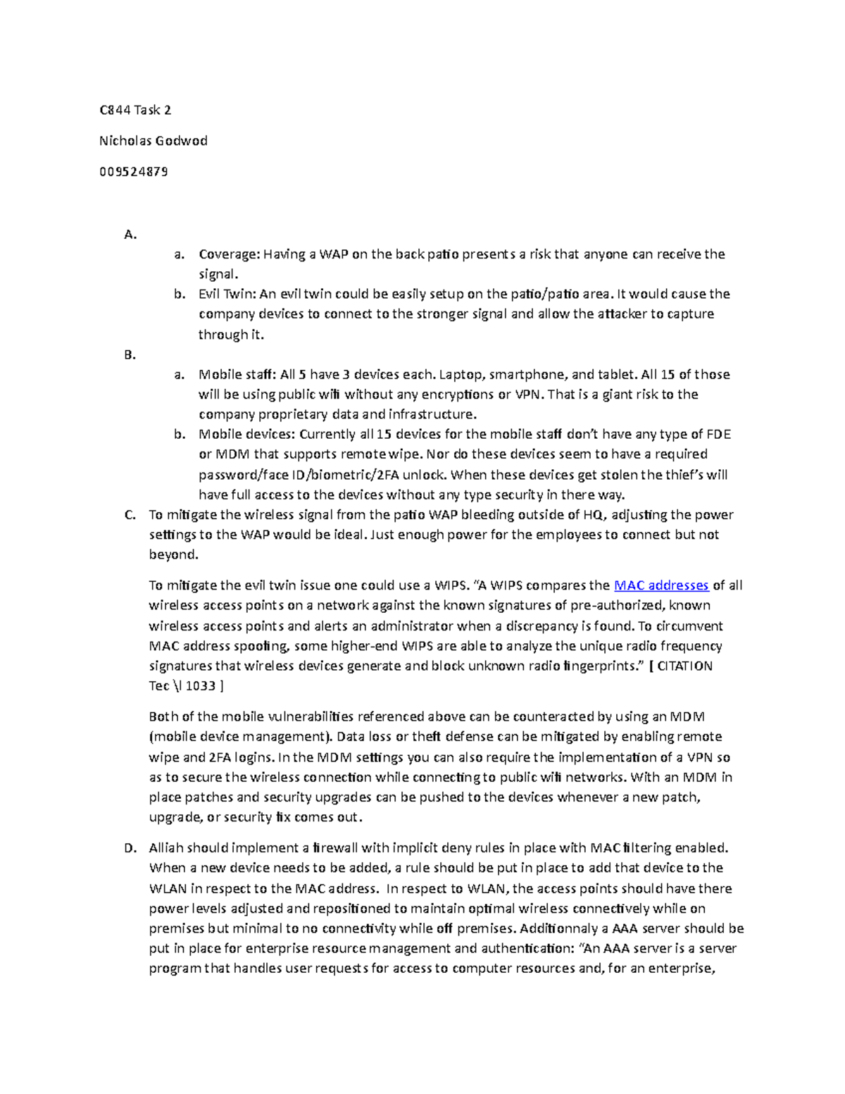 C844 Task 2 - C844 Task 2 Successful Completion - C844 Task 2 Nicholas ...