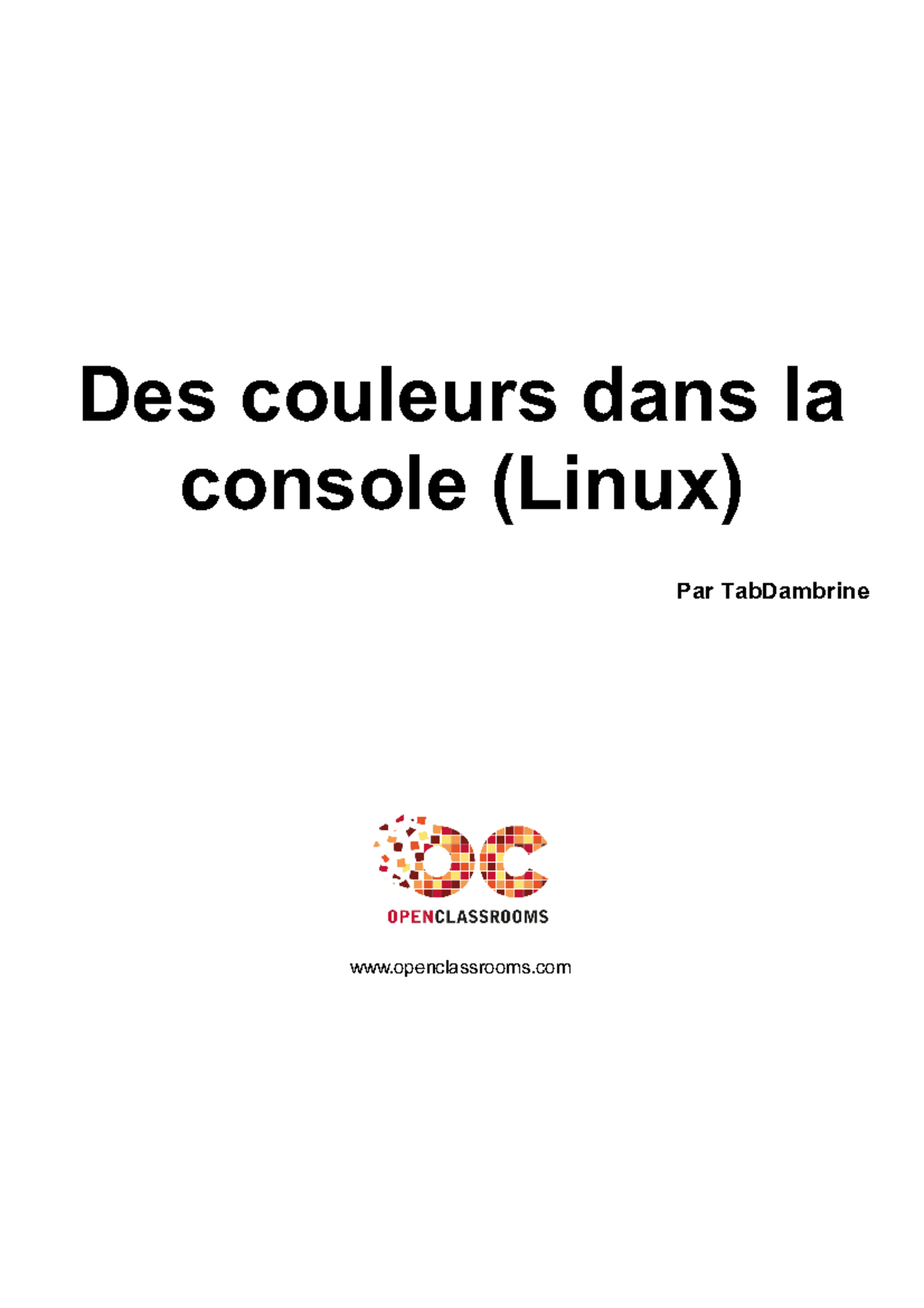 Couleurs dans la Console Linux: Guide pour Systèmes et Codes C - Studocu