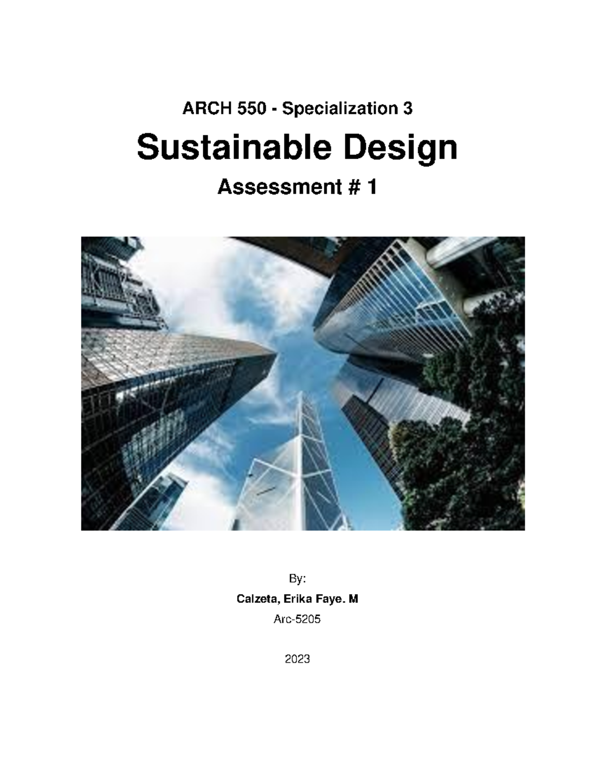 ARCH 550 - Sustainable Design Assessment 1: Key Concepts Explained ...
