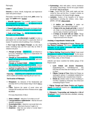 1st quarter exam in Philosophy - 1 st Quarter Exam in Introduction to ...