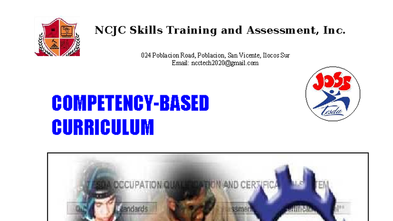 SMAW NC III CBC - Competency based curriculum for shielded metal arc ...
