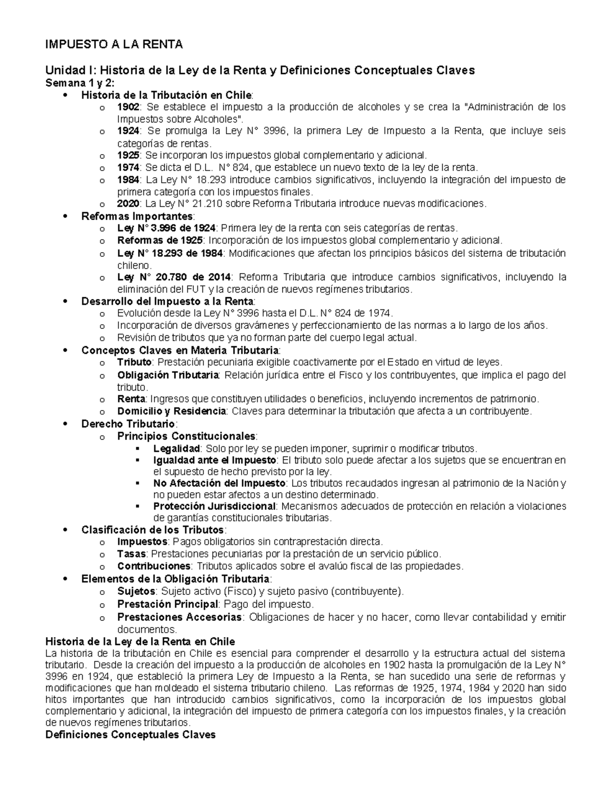 Resumen Completo del Impuesto a la Renta en Chile: Historia y Claves ...