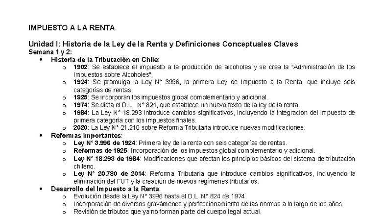 Resumen Completo del Impuesto a la Renta en Chile: Historia y Claves ...