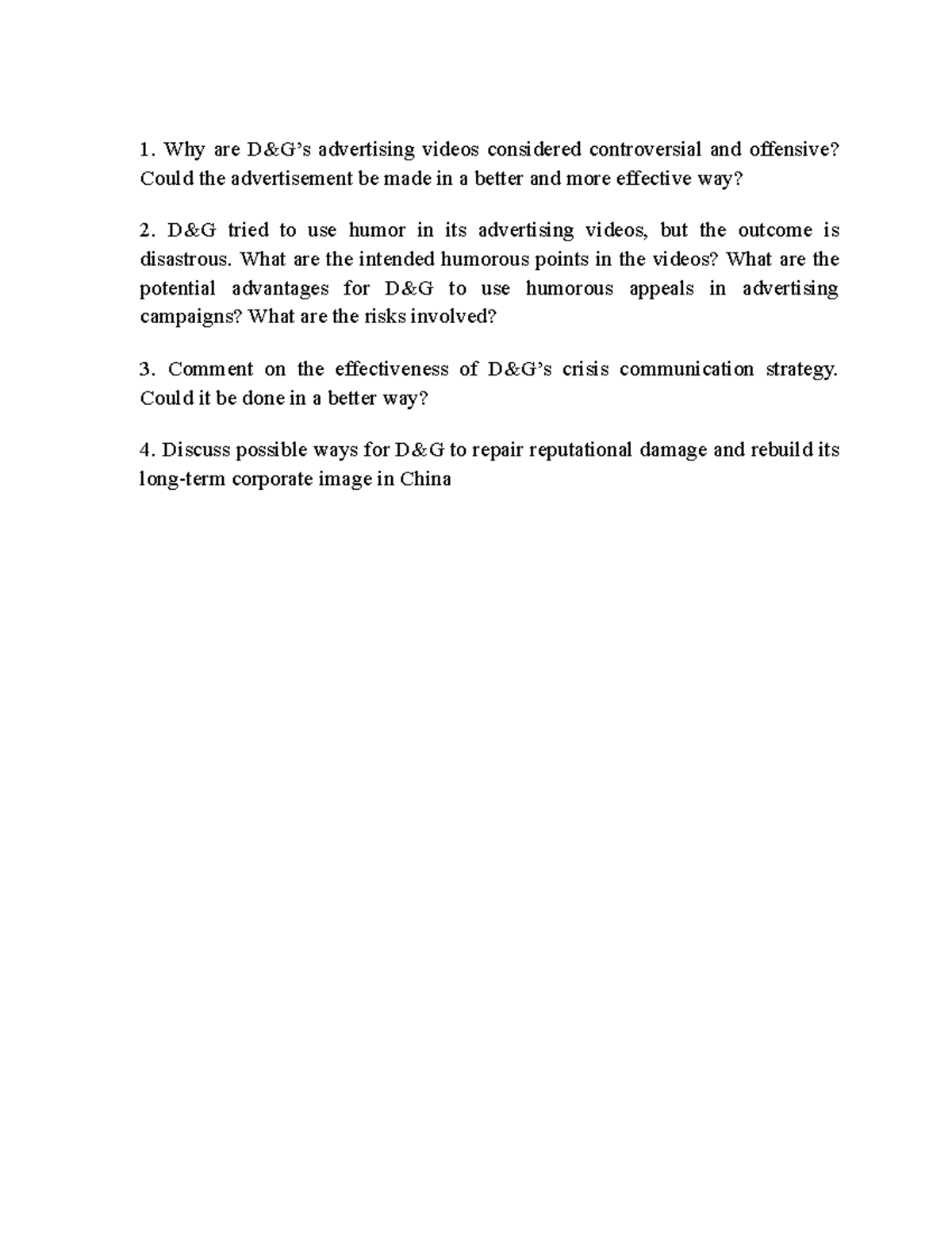 Case Study DG: Analyzing Dolce & Gabbana's Controversial Advertising ...