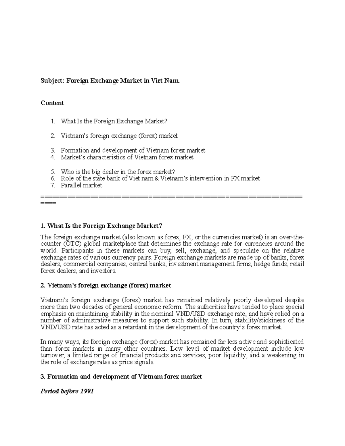 Foreign Exchange Rate Market in Vietnam: An Overview of Development ...
