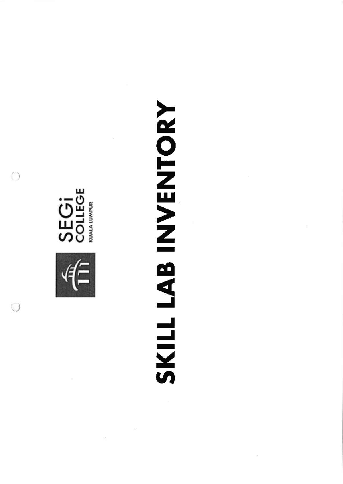 Skill Lab Inventory List - FBGFD - Studocu