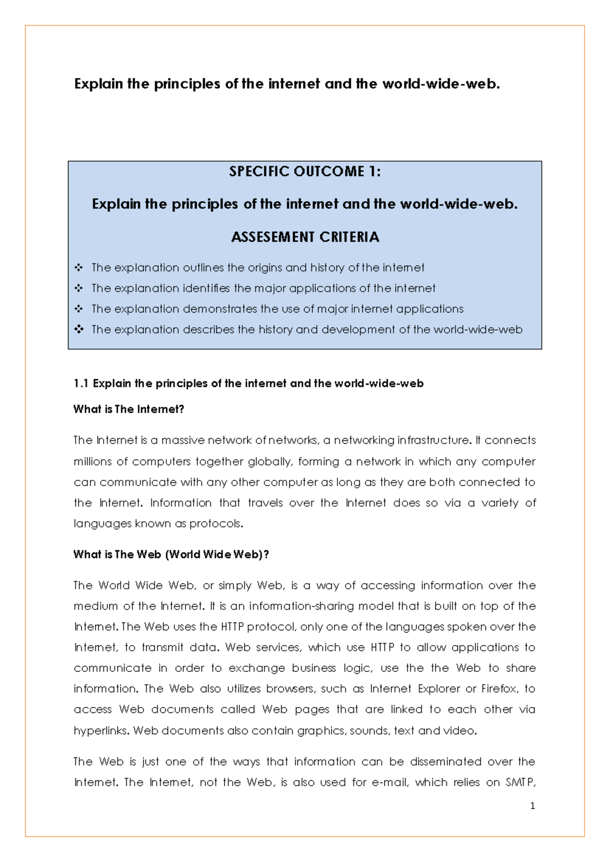 Internet & WWW Principles Explained: Technical Insights and Apps - Studocu