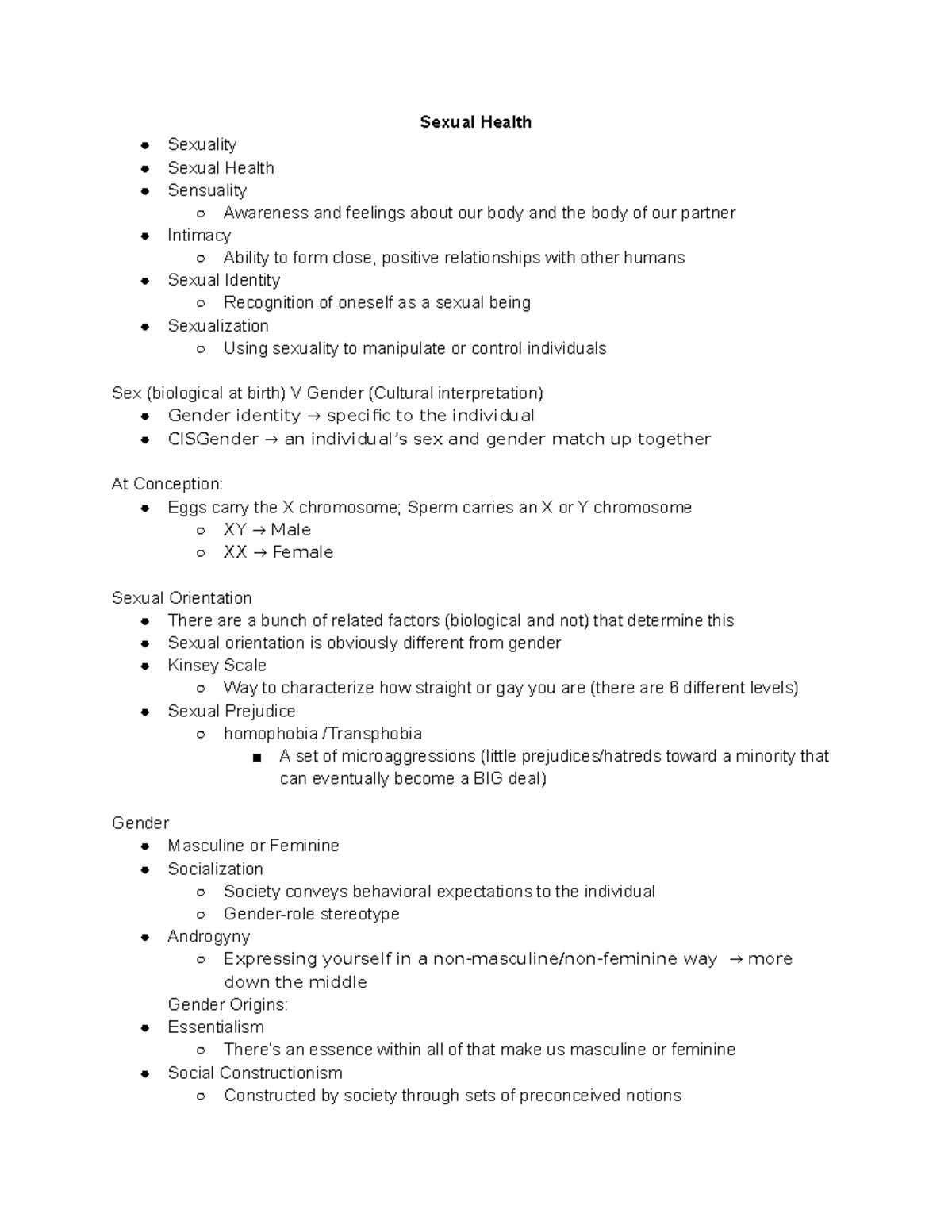 Health 101 - Sexual Health Final Exam Study Guide - Studocu